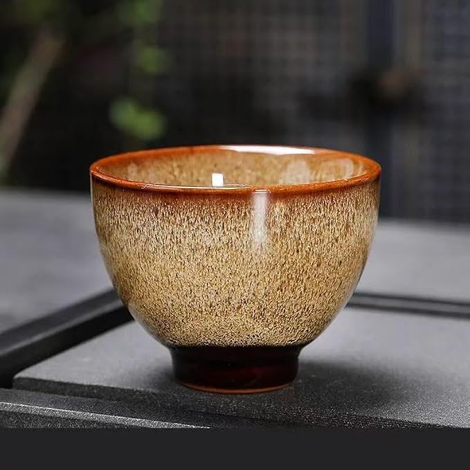 Teacups, Sake Cups Handmade Ceramic Mug Set 2.5 oz 6 Color Earthenware Teacups - Image 7