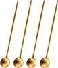 7.95 Inches Matte Gold Stainless Steel Iced Tea Spoons, Long Handle Ice by DEHOVKitchen