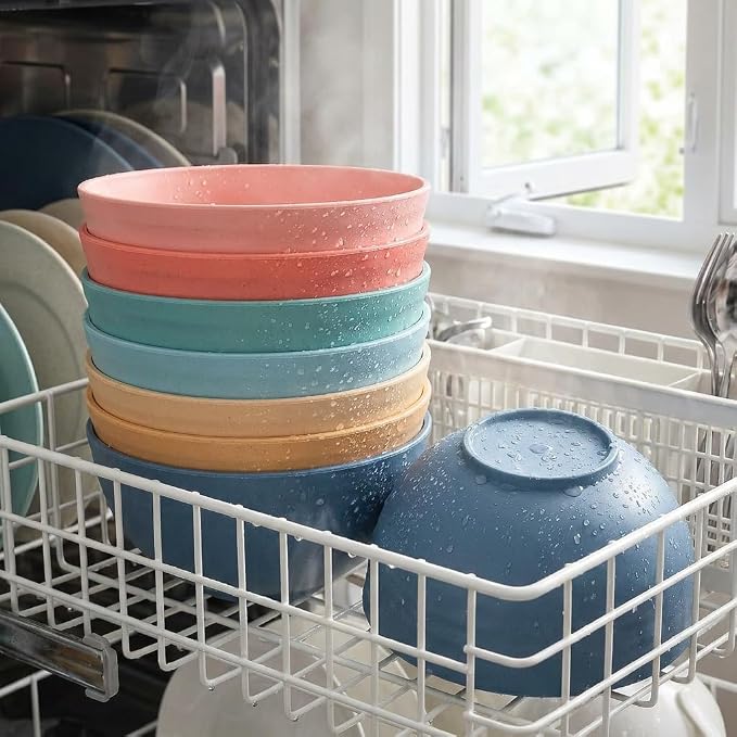 MONGSEW Unbreakable Wheat Straw Cereal Bowls, Microwave & Dishwasher Safe - Image 9