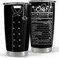 Gifts for Women Men Chef Tumbler 20oz Chef Stainless Steel Insulated Tumblers by SANDJEST