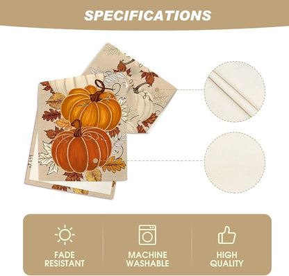 Artoid Mode 210 GSM Fall Table Runner 13x36 Inch Home Party Decor | Orange - Image 5