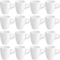 Reallnaive 16 Pcs 1.7 oz Porcelain Espresso Cup Set White Tiny Ceramic Coffee & by Unknown