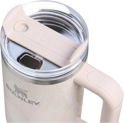 STANLEY Quencher H2.0 Flow State Tumbler, 30 oz, Sahara Plume | Handle and - Image 2