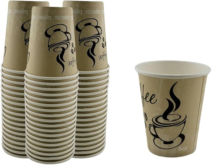 Disposable Coffee Cups, To Go Paper Hot Cups, Classic Design by SMYGOODS