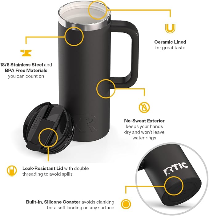 RTIC 20oz Road Trip Travel Mug - Image 3