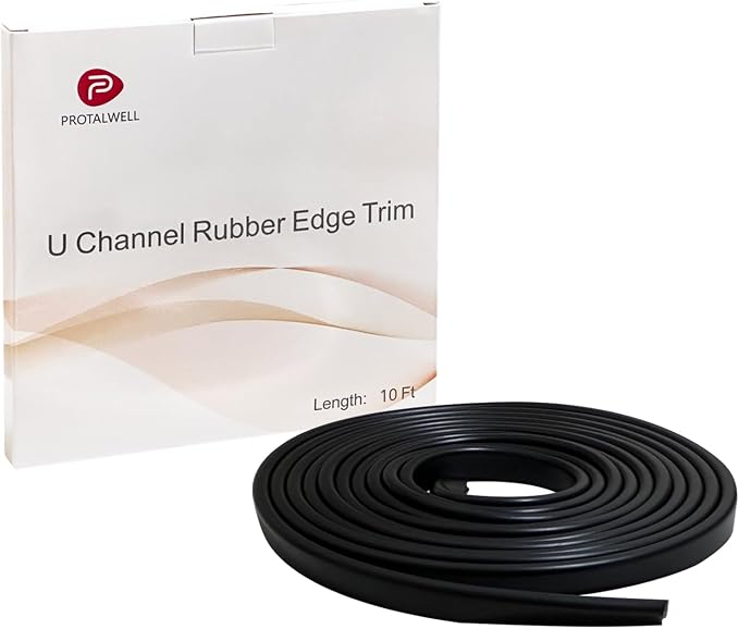 Rubber Edge Trim, 1/16" U Channel Edge Trim, Edge Protector, Length 10Ft - Image 4
