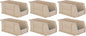 Hudson Exchange 11" x 5-1/2" x 5" (6 Pack) Plastic Stackable Storage Bin and Hanging Container, Stone