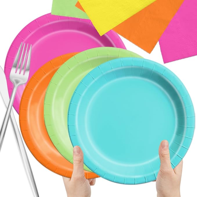 CMUSKO 60pcs Tropical Plates and Napkins - Image 5
