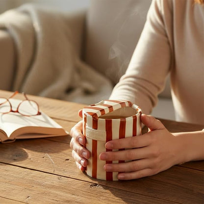 Ceramic Travel Mug without Handle–10oz Pottery Tumbler - Image 2