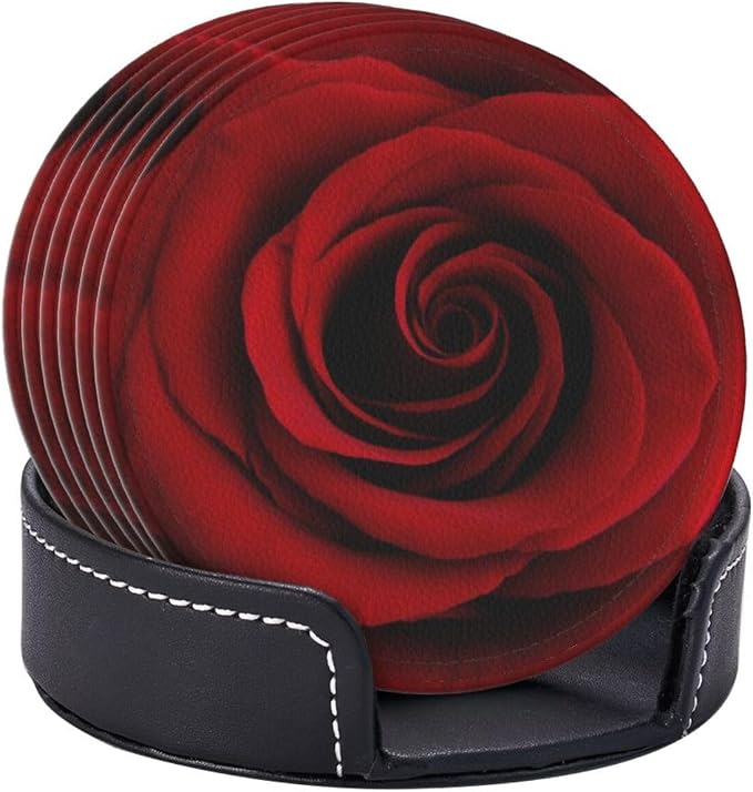 Drink Coasters with Holder Stand Set of 6 - Image 2
