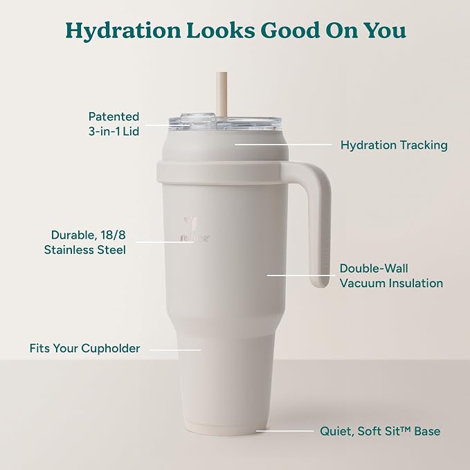 REDUCE Reusable 50 oz Cold1 Water Tumbler – Ergonomic Handle – Double-Wall - Image 4