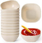 SHECIPIN 12 Pack Unbreakable Dipping Bowls, 4.5 OZ Soy Sauce Dishes, Wheat by SHECIPIN