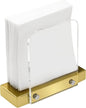 Modern Napkin Holder for Kitchen, Standing Napkin Holder for Tables, Clear Acrylic and Gold Steel Base Kitchen & Dining Room Decor