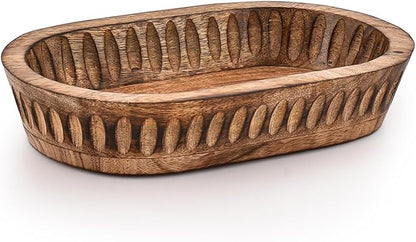 Decorative Bowl Mango Wood for Home Decor, Unique Centerpiece Bowl, - Image 2