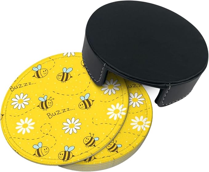 6 Pcs Leather Coasters for Drinks - Image 4