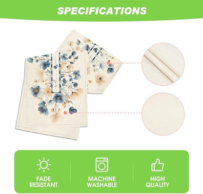 Artoid Mode Bloom Flowers Floral Weeds Spring Table Runner, Seasonal Summer - Image 5