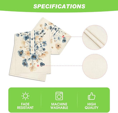 Artoid Mode Bloom Flowers Floral Weeds Spring Table Runner, Seasonal Summer - Image 5