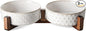 LE TAUCI Dog Bowl Set with Acacia Wood Stand by LETAUCI