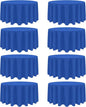 8 Pack Royal Blue Round Tablecloth 90 Inch Stain and Wrinkle Resistant Round Royal Blue Table Cloth Reusable and Washable Polyester Fabric Table Covers for Buffet Wedding Party and Banquet