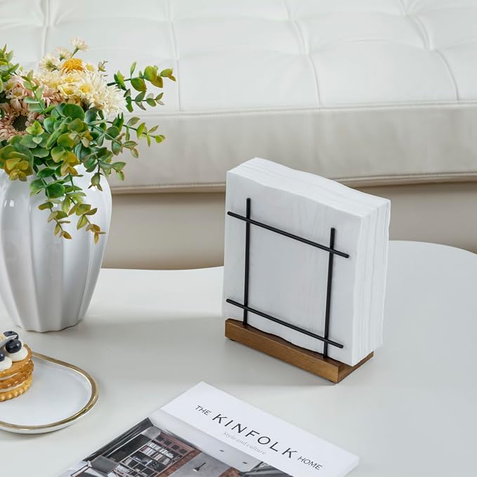 MyGift Matte Black Napkin Holders - Image 4