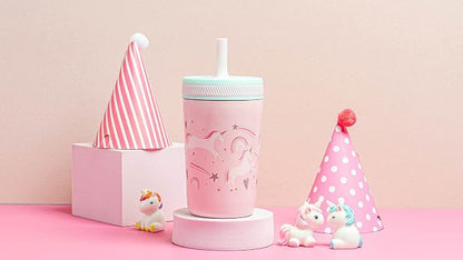Zak Designs Fanciful Unicorn Kelso 12oz Leak-Proof Toddler Straw Cup - Image 10