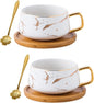 2 Sets of 10 oz Luxury Golden Marble Tea/Coffee Cup by Jusalpha