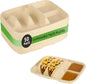 50 Pack Taco Plates Disposable With Dipping Sides - Biodegradable Cornstarch Taco Holder - Taco Stand for Taco Tuesday, Mexican Party, Picnics - Size Fit for 4-6 Inch Tortilla