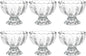 Iced Cream Dessert Bowl，Set of 6，6oz Vintage Glass ware with Heavy Base, Drinking Cup for Sundae, Fruit, Ice Cream, Snack, Condiment (6)