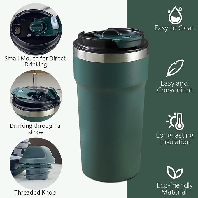SPLMIFA Travel Coffee Mugs Leak-Proof, Reusable Coffee Cups - Image 2