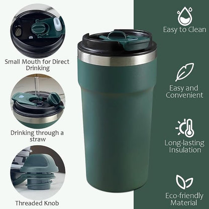 SPLMIFA Travel Coffee Mugs Leak-Proof, Reusable Coffee Cups - Image 2
