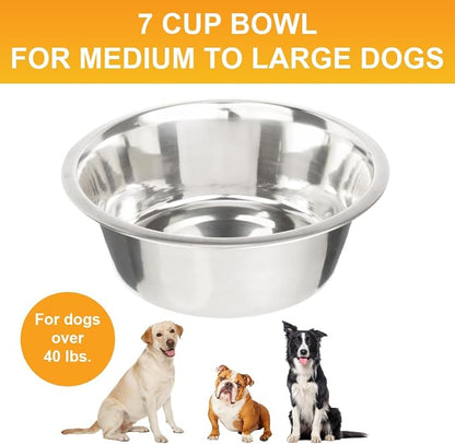 Neater Pet Brands 7 Cup Stainless Steel Dog Bowls, Dog Food Bowl & Water Bowl - Image 2