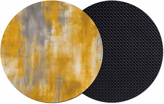 Orange Gray Coasters Set of 2, Absorbent Coasters by Unknown