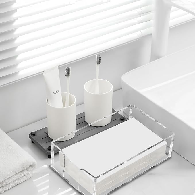 Fengzhe Acrylic Guest Towel Napkin Holder, Disposable Paper Towel Holder - Image 6