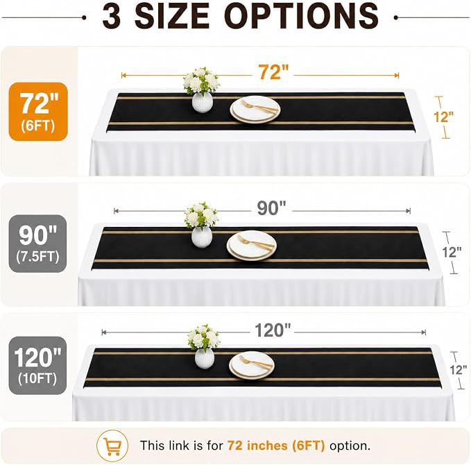 FAVE Woven Black Table Runner Woven - Image 6