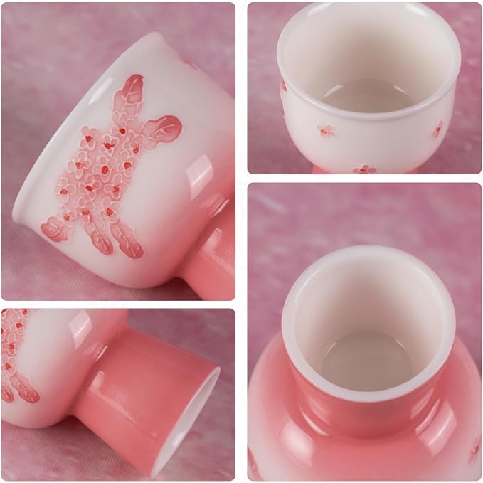 KAMMAK Tea Cup, 2oz Small Tea Cups, Porcelain Tea Cups Set - Image 4