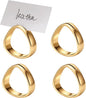 Gold Triangle Napkin Rings Set of 4 by Getfitsoo