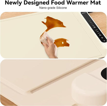 Warming Mat for Food Extra Large: 36"X16" Adjustable Silicone Food Warming Mat Heating Pad Food Warming Pad for Kitchen Counter Warming Trays for Buffets Party Hot Plates for Countertop Gifts Family