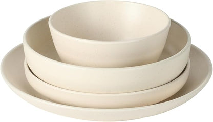 Gibson Elite Leeds Court Plates and Bowls Sets, 16-Piece Stoneware Dinnerware - Image 9