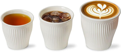 KEMORELA Espresso Cups Set of 3 – 5.5oz/7oz/10oz Ceramic Espresso Cups by KEMORELA