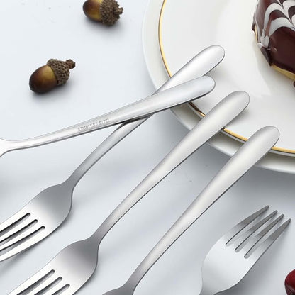 24 Pieces Dinner Forks, Forks Silverware, Food Grade Stainless Steel Flatware - Image 4