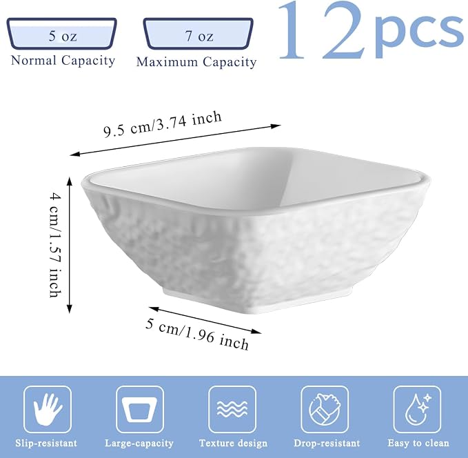 Kyraton Dip Bowls Set 12pcs 6oz, Condiment Server - Image 2