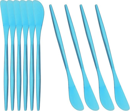 10 Pcs Blue Cheese Spreader Knife, Stainless Steel Butter Spreader Serving by Uniturcky