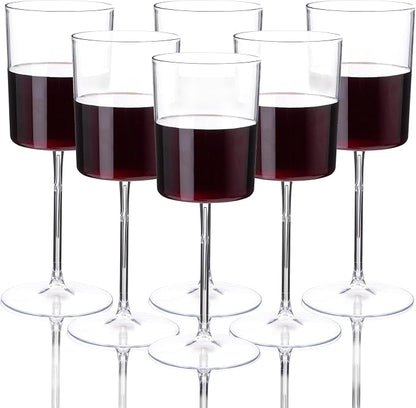 Ciaell 12 Pack Clear Plastic Wine Glasses - 14Oz Plastic Wine Glasses - by Ciaell