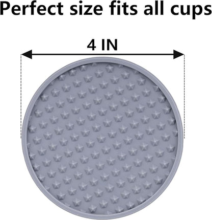 Ortarco 6 Pack Drink Coasters with Holder, Silicone Cup Mat for Hot or Cold Drinks, Non-Slip, Non-Stick