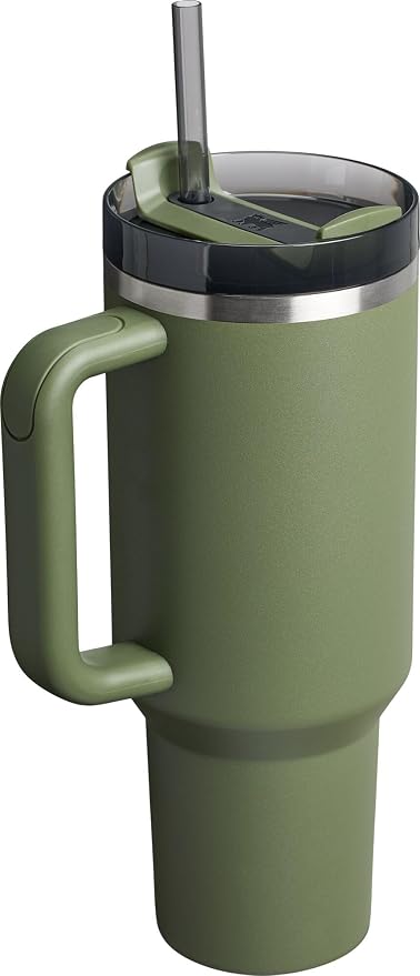 STANLEY Quencher H2.0 Flow State Tumbler, 40 oz, Dried Pine | Handle and Straw - Image 3