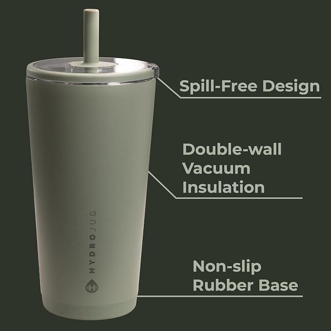 HydroJug Everyday Tumbler 20 oz, Ceramic-Lined Straw Cup - Image 3