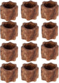 Handmade Acacia Wooden Napkin Rings Set of 12, Wood Napkin Holders by ARNCRAFT