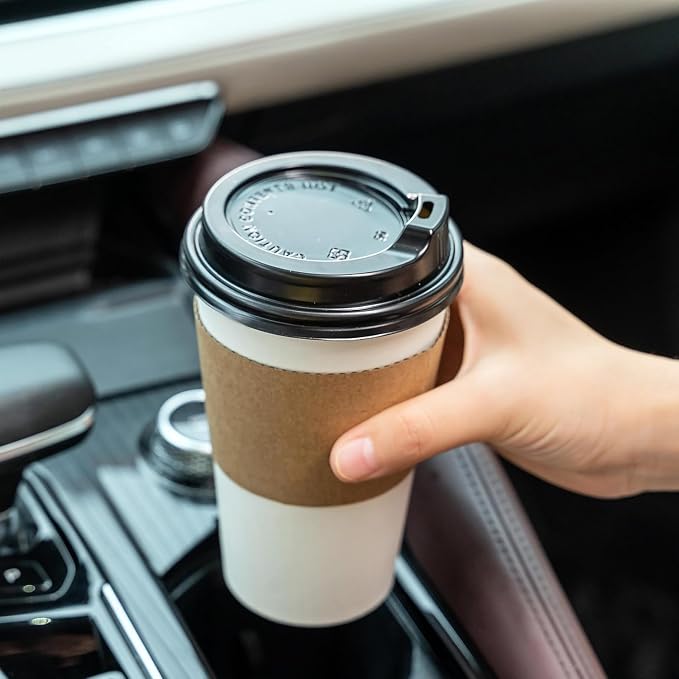 RACETOP 16 oz 500 Pack Paper Coffee Cups - Image 6