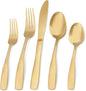 Matte Gold Silverware Set, Bysta 20-Piece Stainless Steel Flatware Set by Bysta