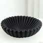 Large Modern Decorative Bowl, Fruit Bowl for counter, Modern Home Decor, Ruffle Bowl for Kitchen Counter Coffee Table, Key Bowl for Entryway Table, 10", Black
